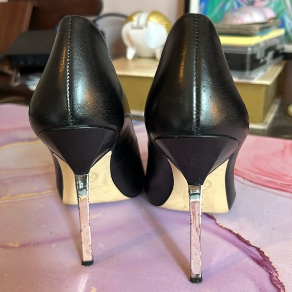 Michael Kors, Size 7 Black w Silver toe, silver heel - Picture 5 of 11